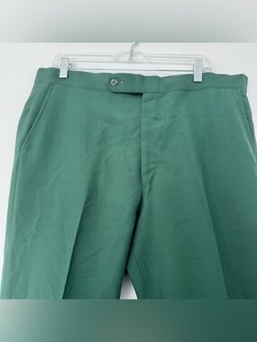 Vtg 70s Sansabelt Jaymar Pants Hunter Green Retro Slacks Mens 36x29